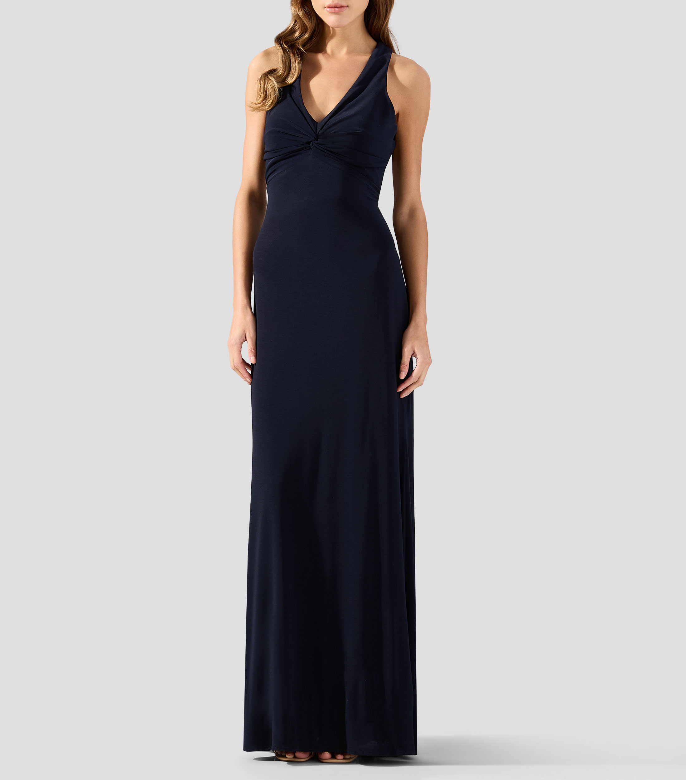 Vestido de fiesta largo liso Mujer